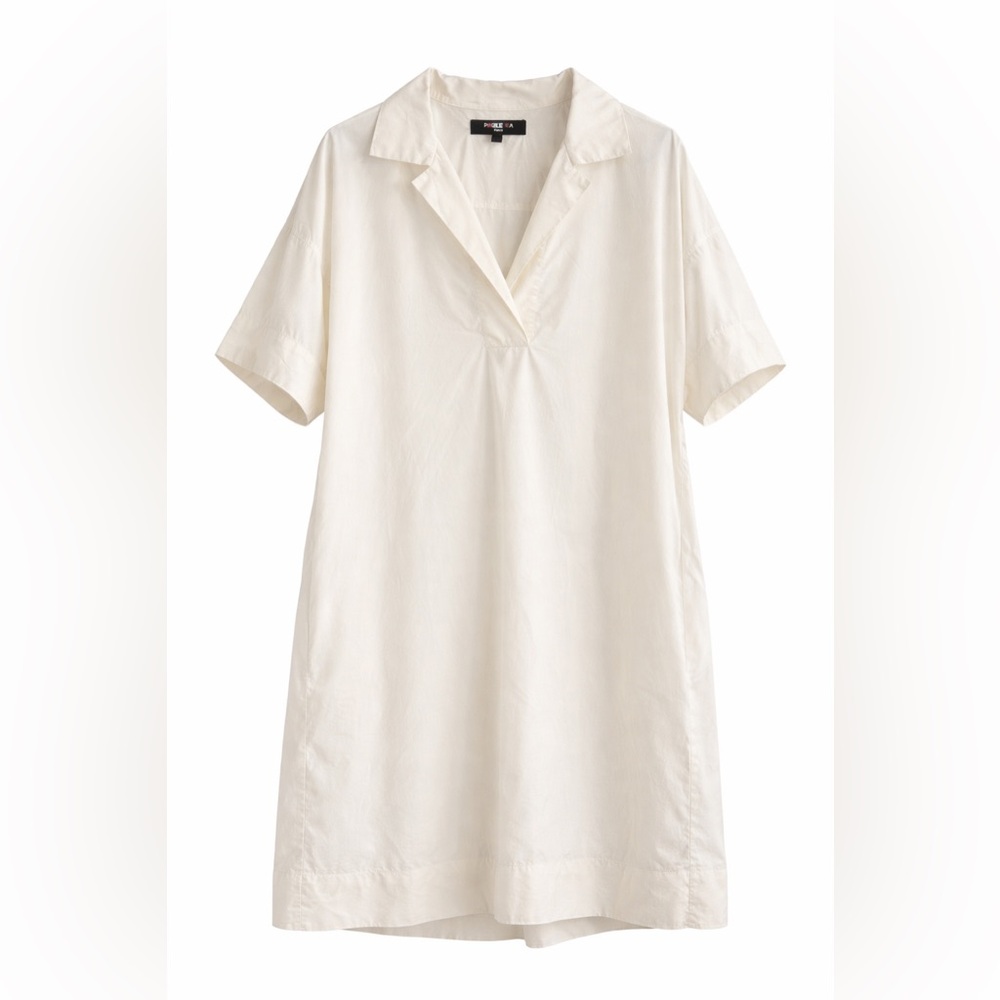 Paule Ka Paris Ivory Poplin Shirt Dress | French Designer | Size 40 (US M)